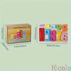 20pcs Colorful Building Blocks Wooden Toys Stacking Games Montessori Children's Digital Cognitive Enlightenment Teaching Aids - aquila Bask