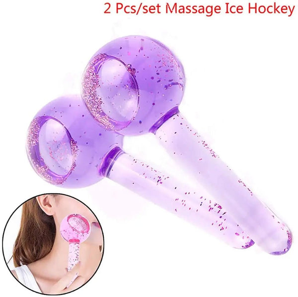Cooling Facial Ice Globes for Face & Neck Massage - aquila Bask