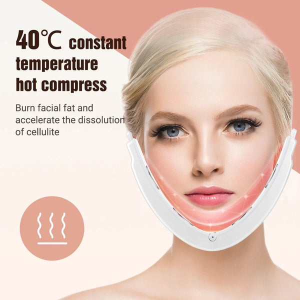 V - Line Electric Face Massager 6 Modes Double Chin Eliminator Vibration Facial Vibration Massage Fat Reducer Face Lift Tools - aquila Bask