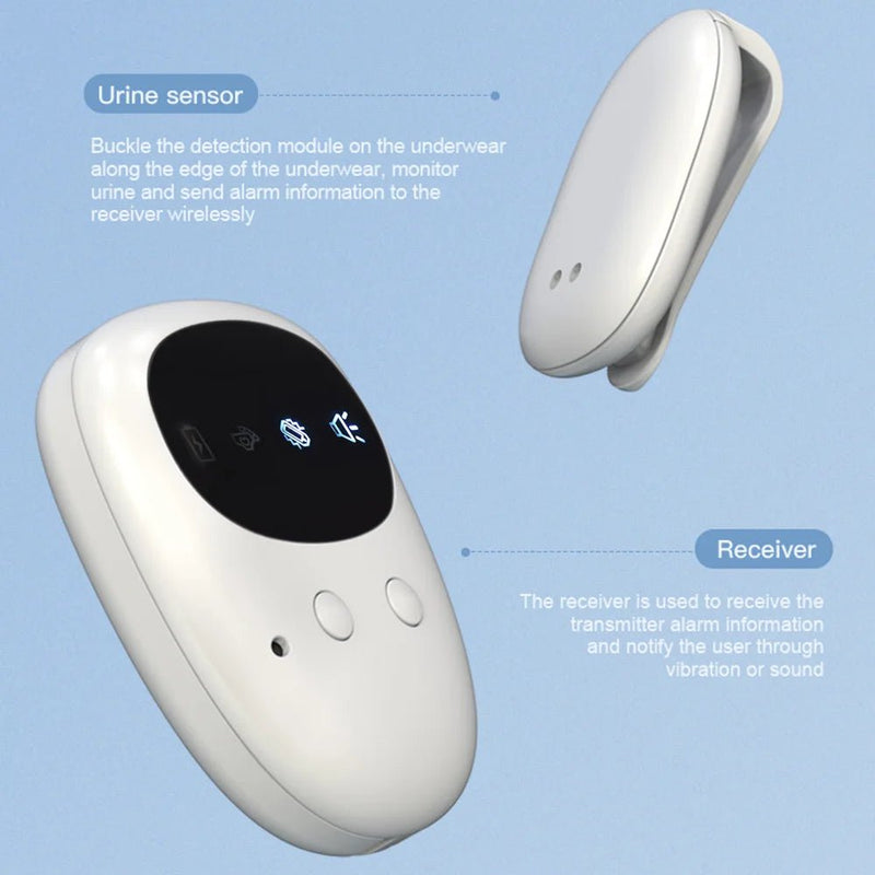 Wireless Bedwetting Alarm Pee Alarm with Receiver for Boys Grils Kids Potty Training Elder Care 10 - 20M Range Vibration Reminding - aquila Bask